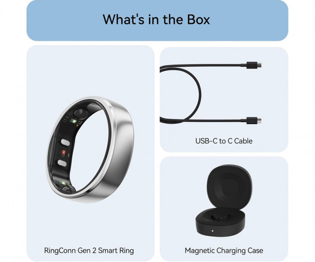 Умное кольцо RingConn Gen 2 Future Silver (Size 13)